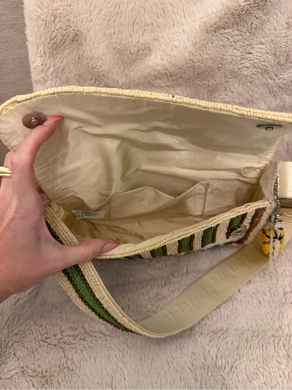 Viral TJ Maxx Beaded Bag - Tropical Cocktail Theme With Beaded Cocktail Charm